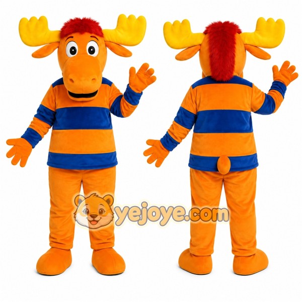 Orange Moose Mascot Costume