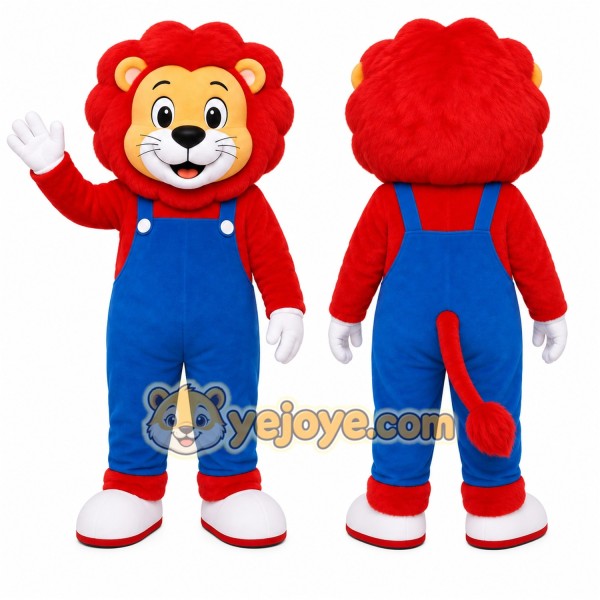 Red Hair Lion Mascot Costume