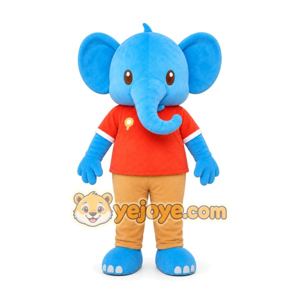 Blue Elephant Mascot Costume Blue Elephant Mascot Costume