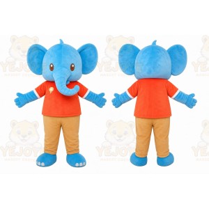 Blue Elephant Mascot Costume