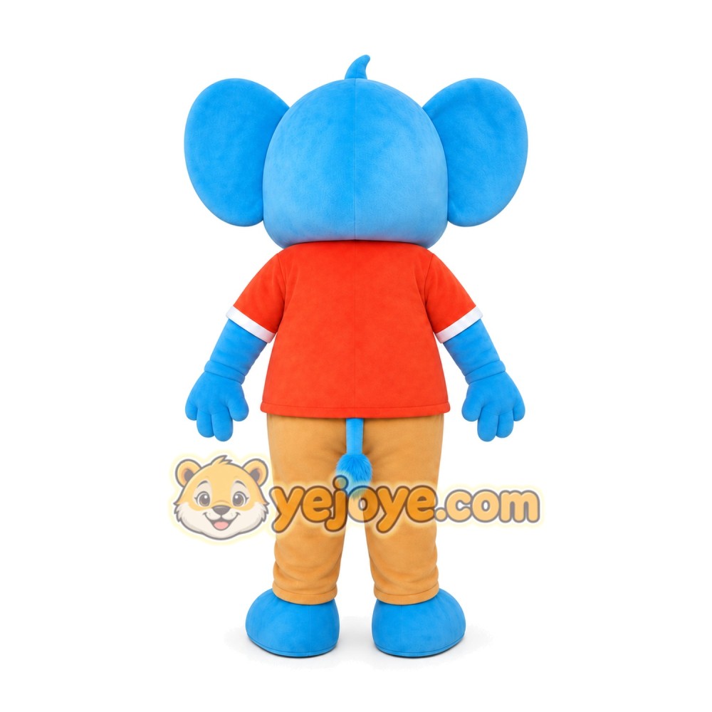 Blue Elephant Mascot Costume Blue Elephant Mascot Costume