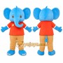 Blue Elephant Mascot Costume