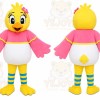 Yellow Bird Dress Mascot Costume