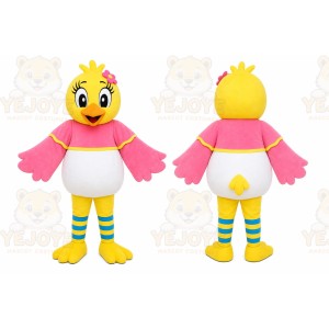 Yellow Bird Dress Mascot Costume