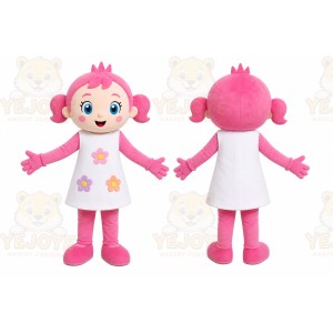 Pink Doll Mascot Costume