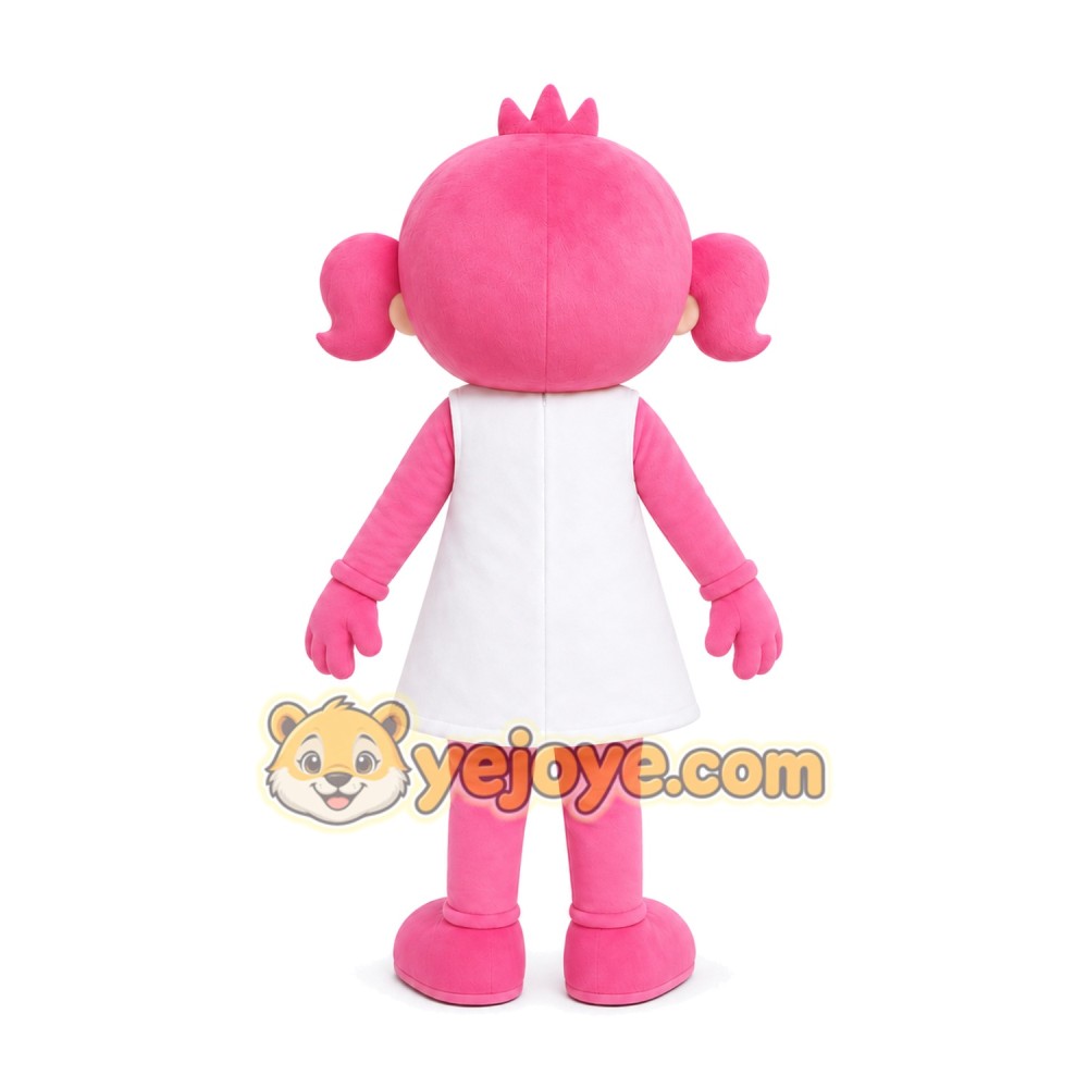 Pink Doll Mascot Costume