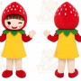 Strawberry Girl Mascot Costume