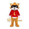 Red Shirt Raccoon Mascot Costume Red Shirt Raccoon Mascot Costume