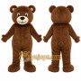 Brown Teddy Bear Mascot Costume