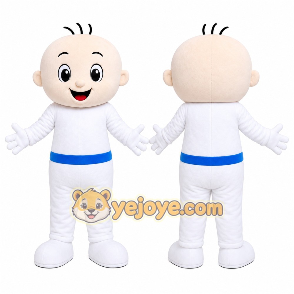 White Baby Character Mascot Costume White Baby Character Mascot Costume