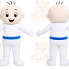 White Baby Character Mascot Costume