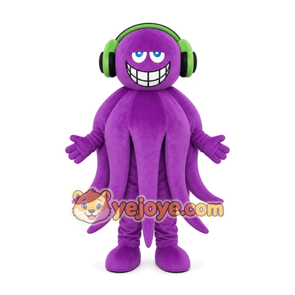 Purple Octopus Mascot Costume Purple Octopus Mascot Costume