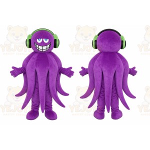 Purple Octopus Mascot Costume