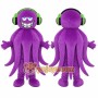 Purple Octopus Mascot Costume