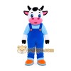 Cow Overalls Mascot Costume
