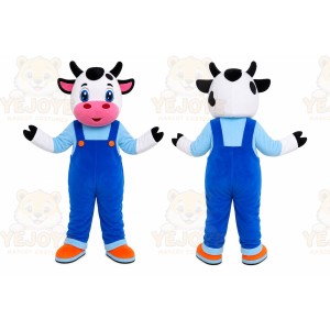 Cow Overalls Mascot Costume