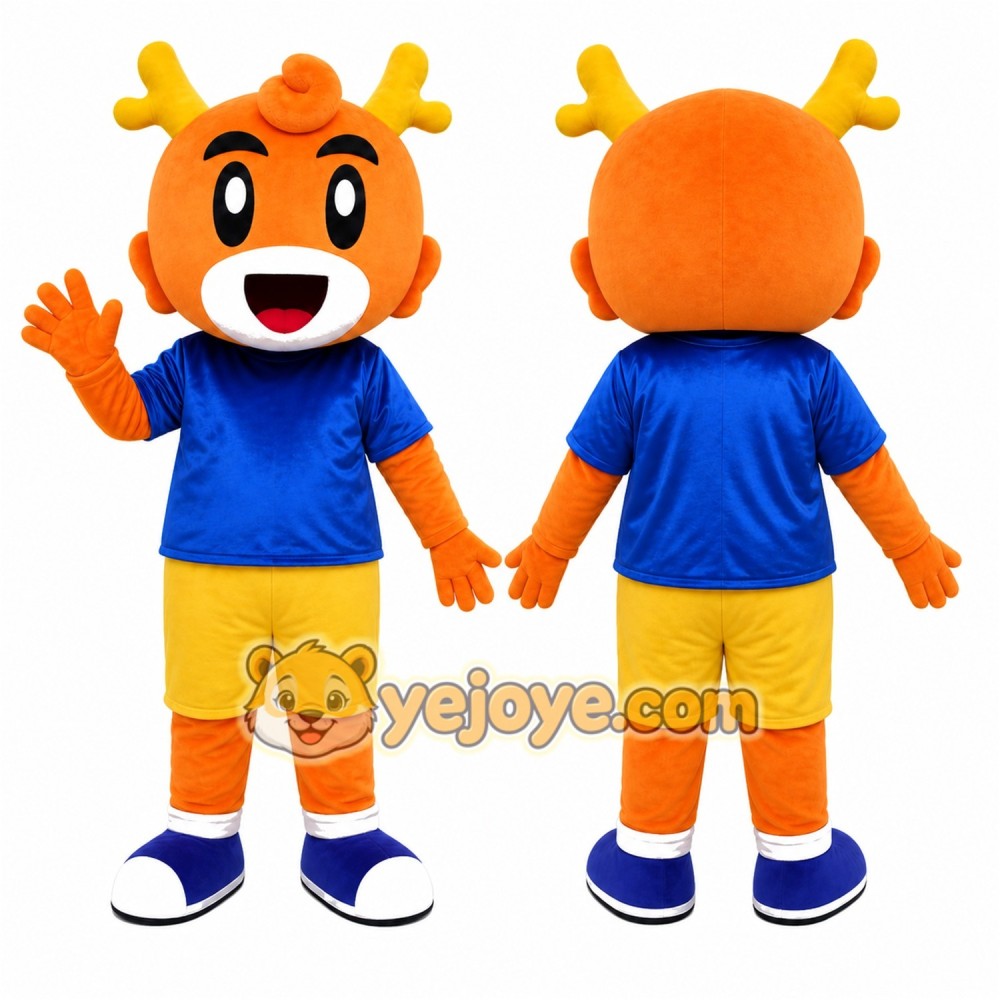 Orange Tiger Boy Mascot Costume