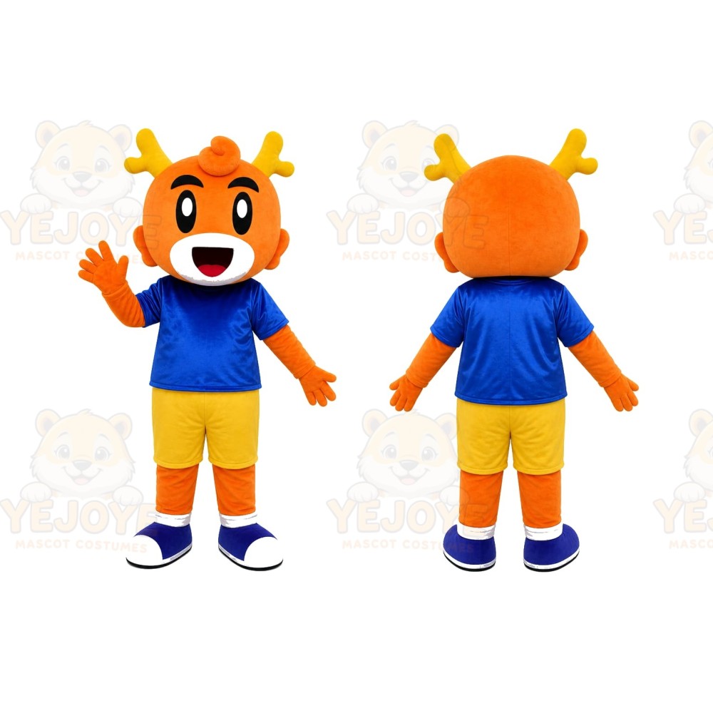 Orange Tiger Boy Mascot Costume