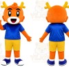 Orange Tiger Boy Mascot Costume