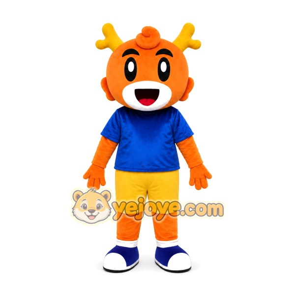 Orange Tiger Boy Mascot Costume