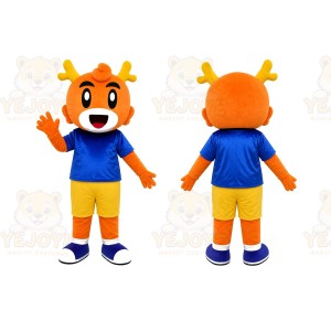 Orange Tiger Boy Mascot Costume