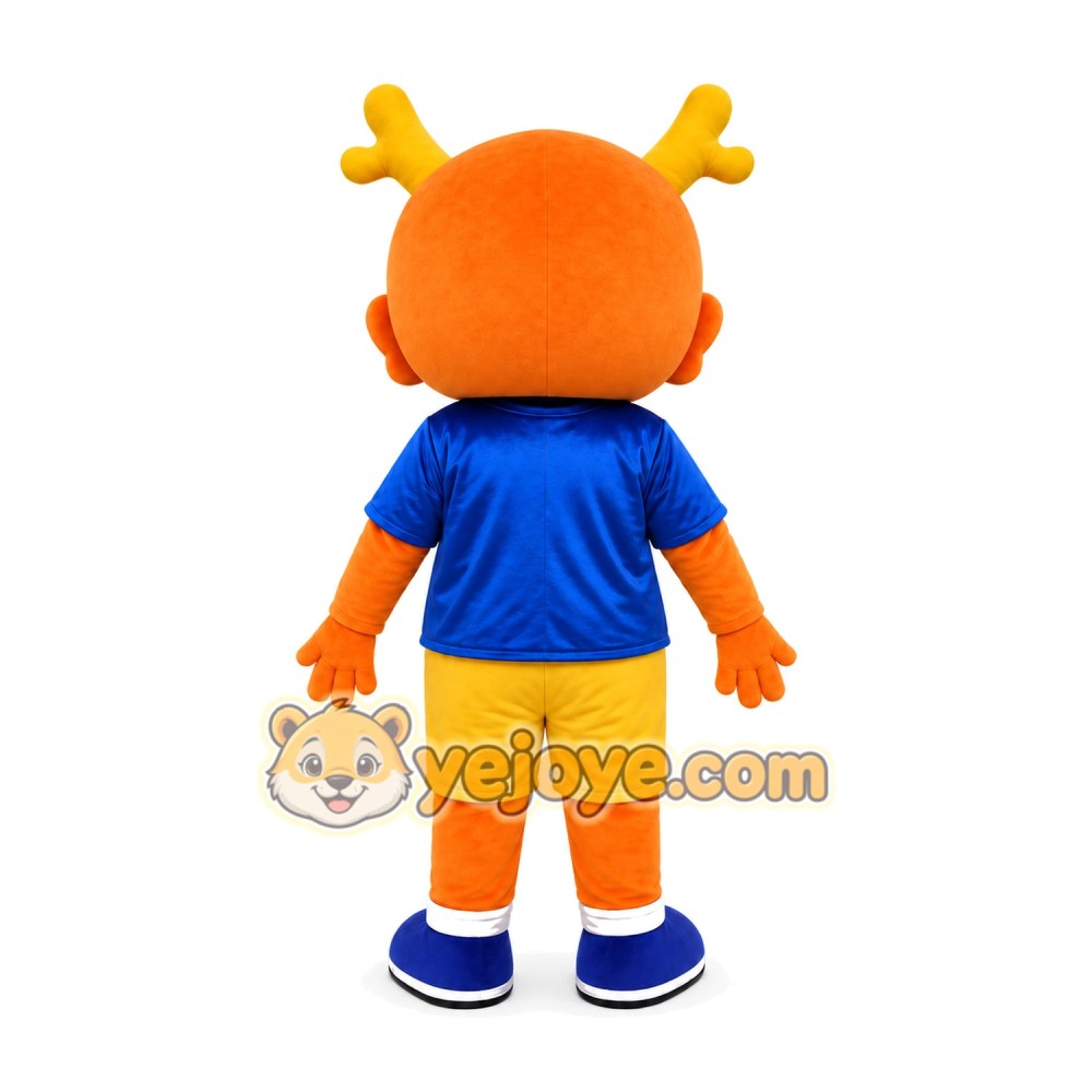 Orange Tiger Boy Mascot Costume