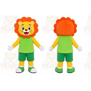 Lion Green Shirt Mascot Costume