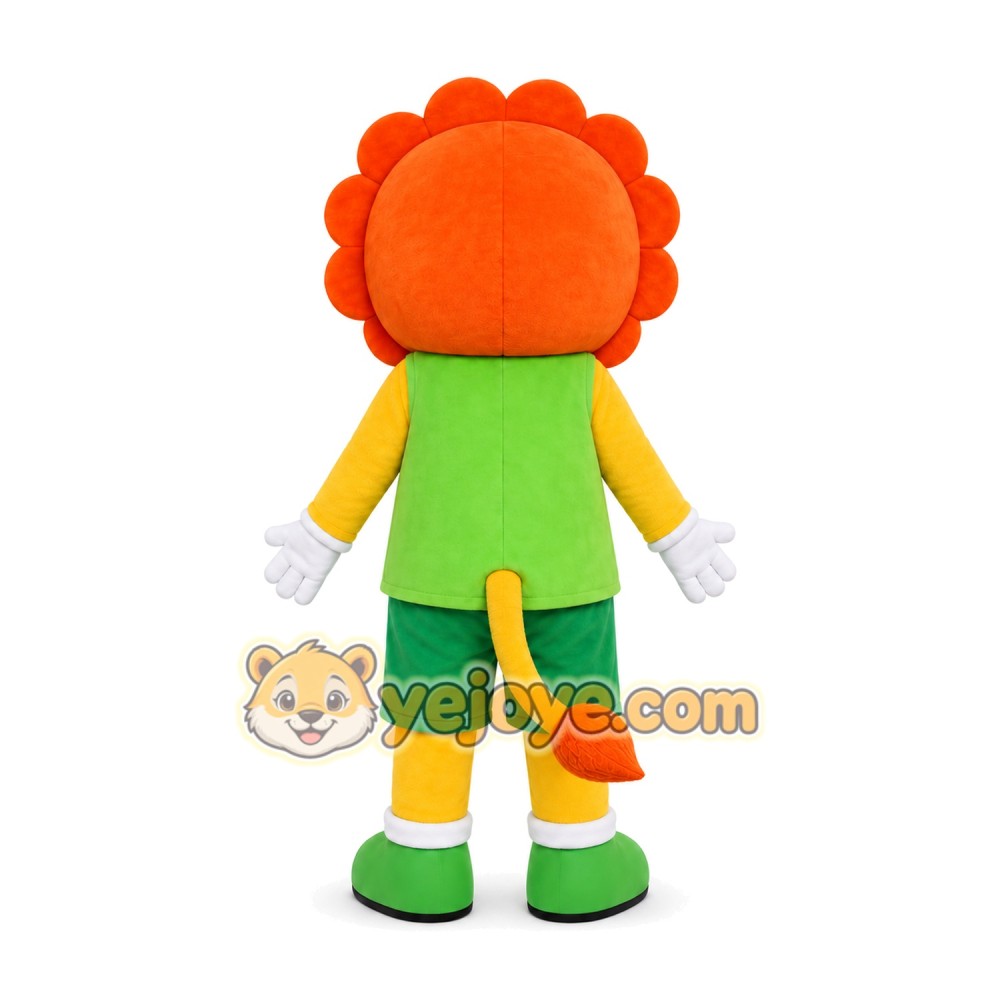 Lion Green Shirt Mascot Costume Lion Green Shirt Mascot Costume