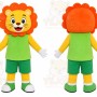 Lion Green Shirt Mascot Costume