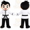 Black White Boy Mascot Costume
