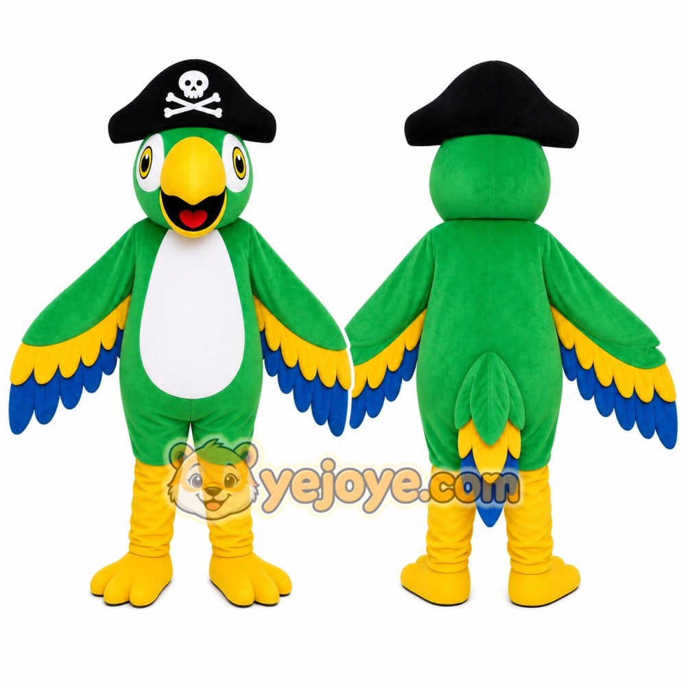 Pirate Parrot Mascot Costume