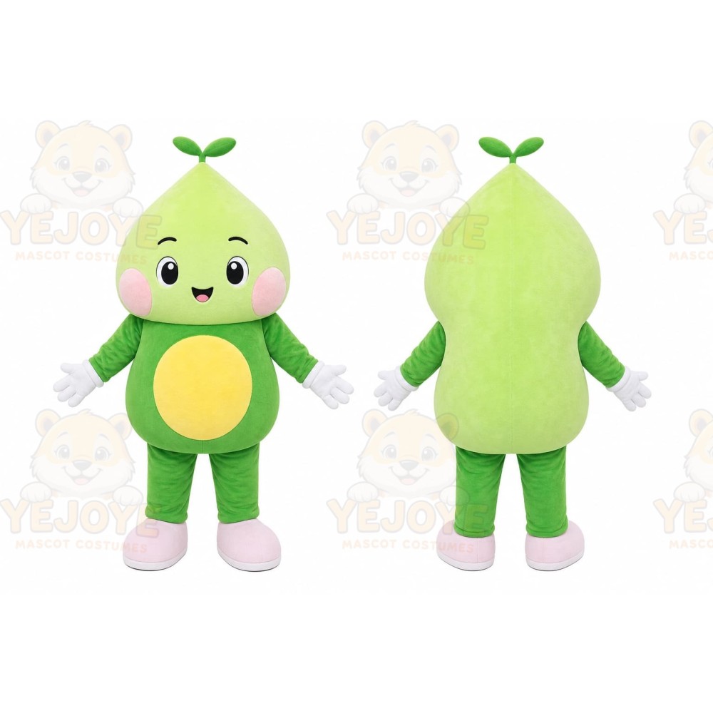Green Pear Mascot Costume