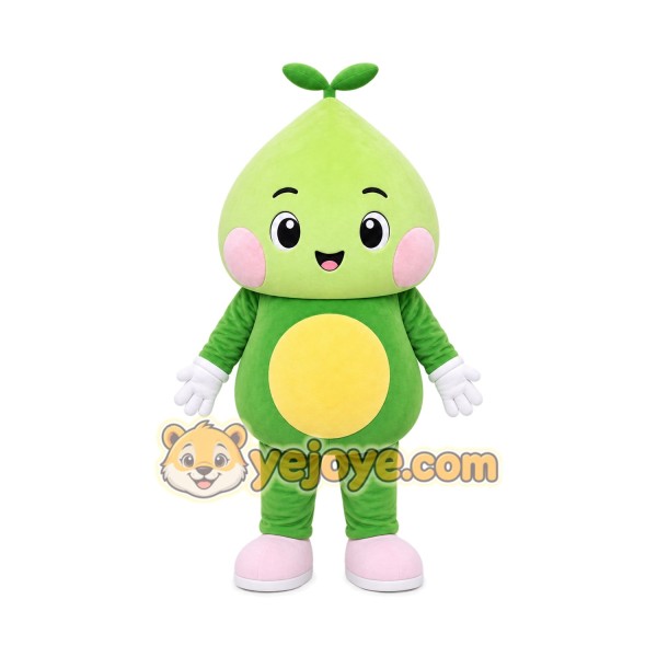 Green Pear Mascot Costume