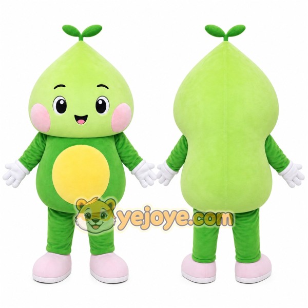 Green Pear Mascot Costume