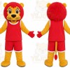 Lion Red Outfit Mascot Costume