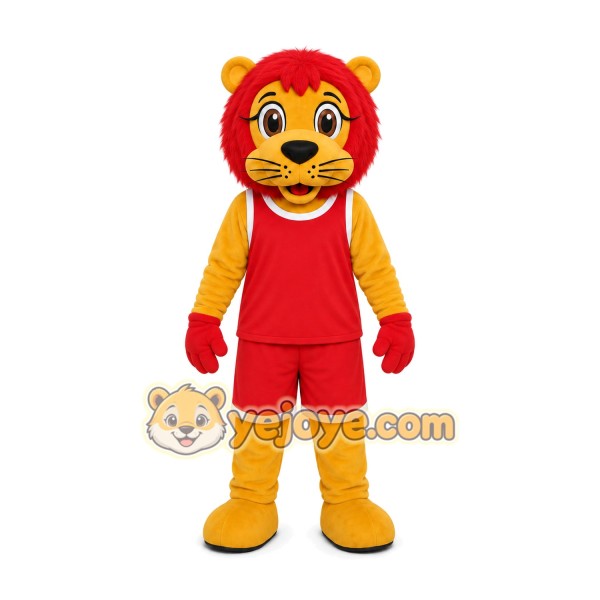 Lion Red Outfit Mascot Costume