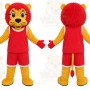 Lion Red Outfit Mascot Costume