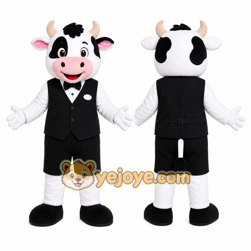 Formal Cow Mascot Costume Formal Cow Mascot Costume