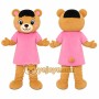 Pink Dress Bear Mascot Costume
