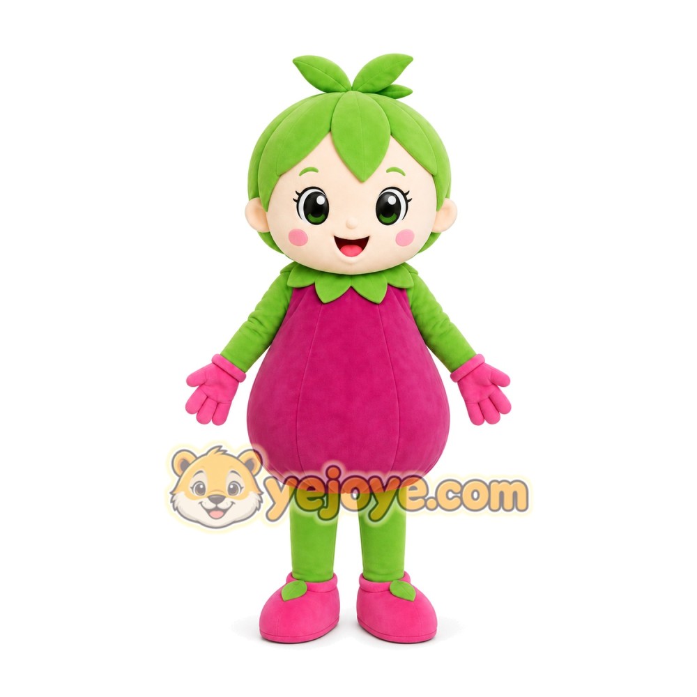 Green Leaf Girl Mascot Costume Green Leaf Girl Mascot Costume