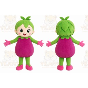 Green Leaf Girl Mascot Costume