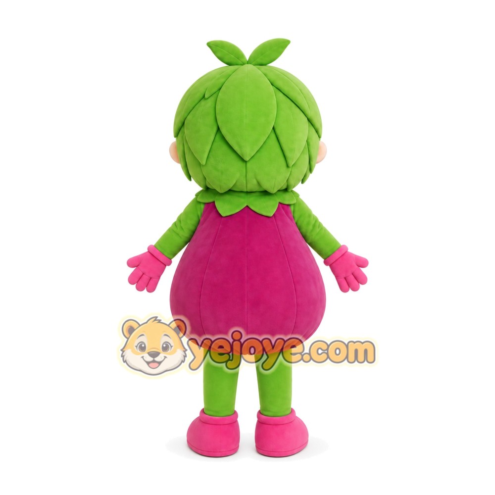 Green Leaf Girl Mascot Costume Green Leaf Girl Mascot Costume