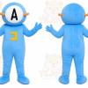 Blue Astronaut Mascot Costume