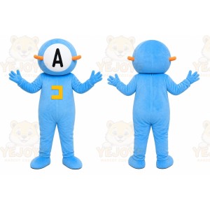 Blue Astronaut Mascot Costume
