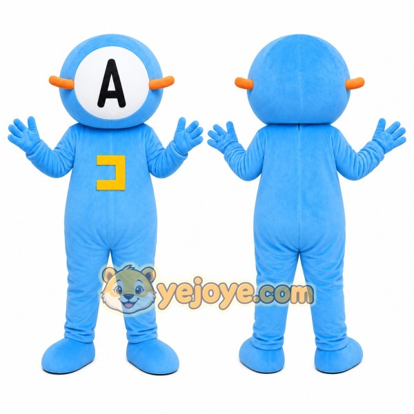 Blue Astronaut Mascot Costume