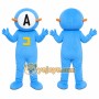 Blue Astronaut Mascot Costume