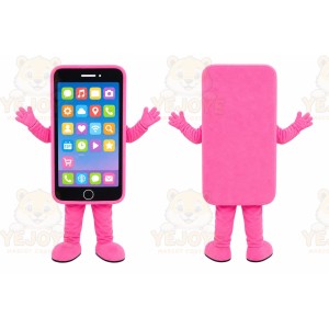 Pink Phone Mascot Costume