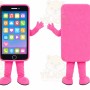 Pink Phone Mascot Costume