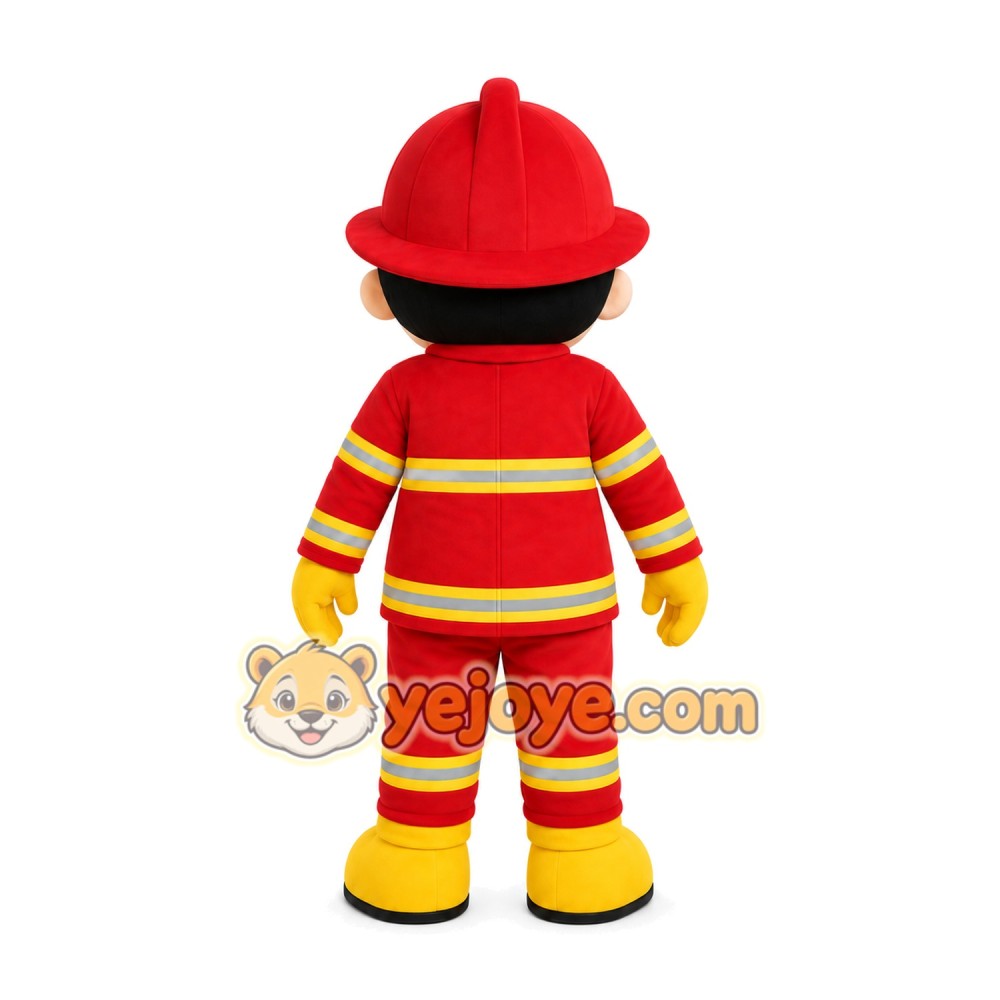Firefighter Boy Mascot Costume Firefighter Boy Mascot Costume