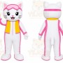 White Cat Tracksuit Mascot Costume